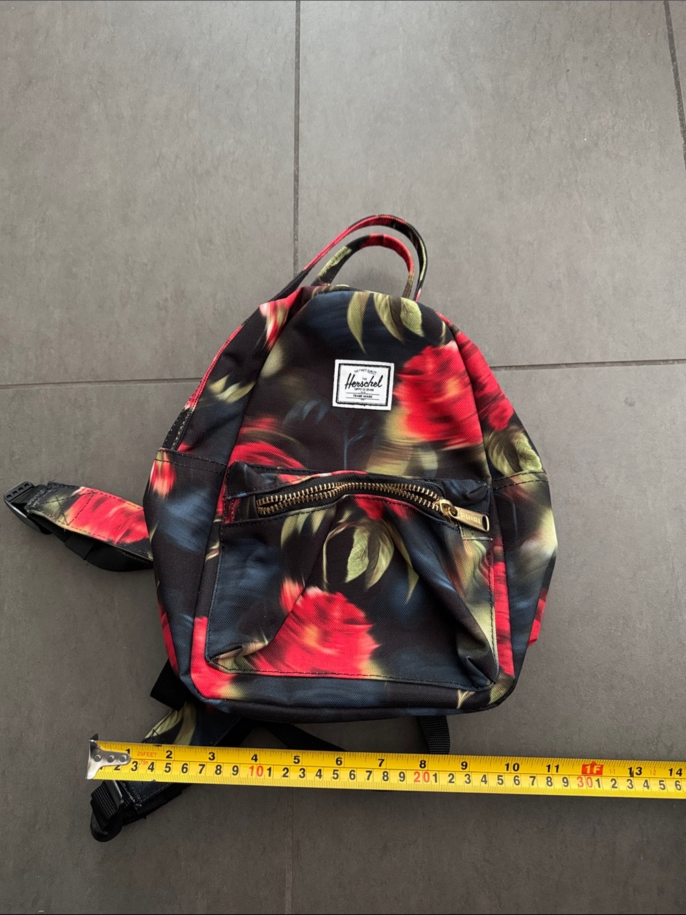 Herschel Supply Company Floral Mini Backpack - Black & Red